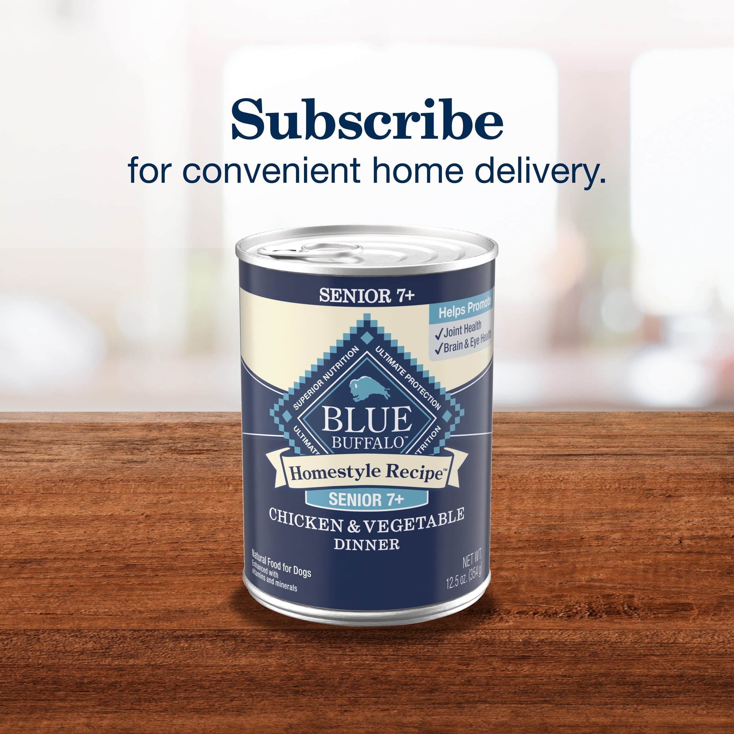 (6 pack) Blue Buffalo Homestyle Recipe Senior Wet Dog Food, Chicken Dinner, 12.5-oz. Can