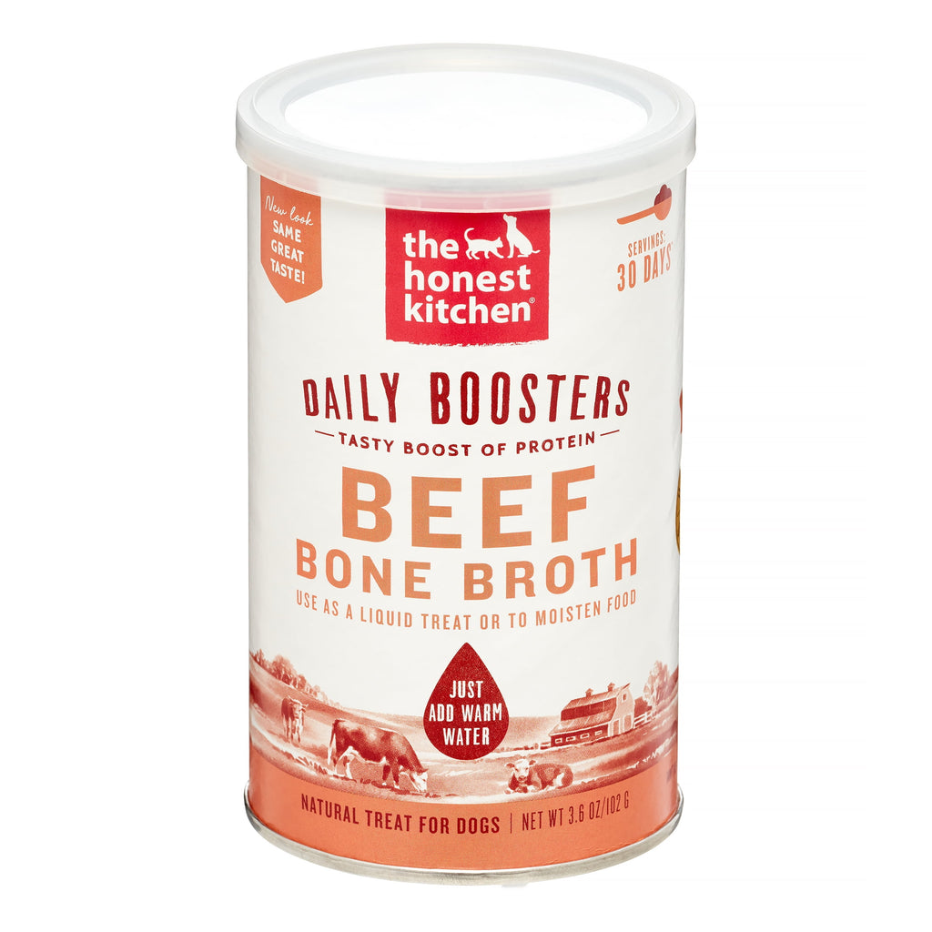The Honest Kitchen Daily Boosts: Instant Beef Bone Broth with Turmeric, 3.6 oz