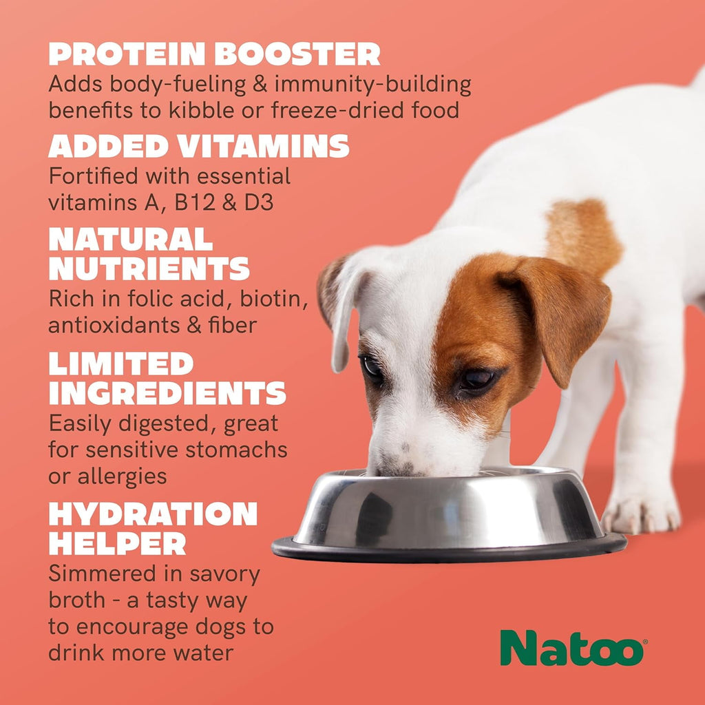 NATOO Dog Food Topper for Picky Eaters & Dog Treat (Salmon & Brown Rice), Wet Meal Enhancer for Adults & Puppies, Limited Ingredient, 3 oz (Case of 20)