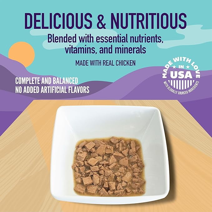 A Strong Heart Wet Dog Food Pouches, Chicken Dinner in Gravy, 3.5 oz Pouches (Pack of 24), Made in The USA with Real Chicken