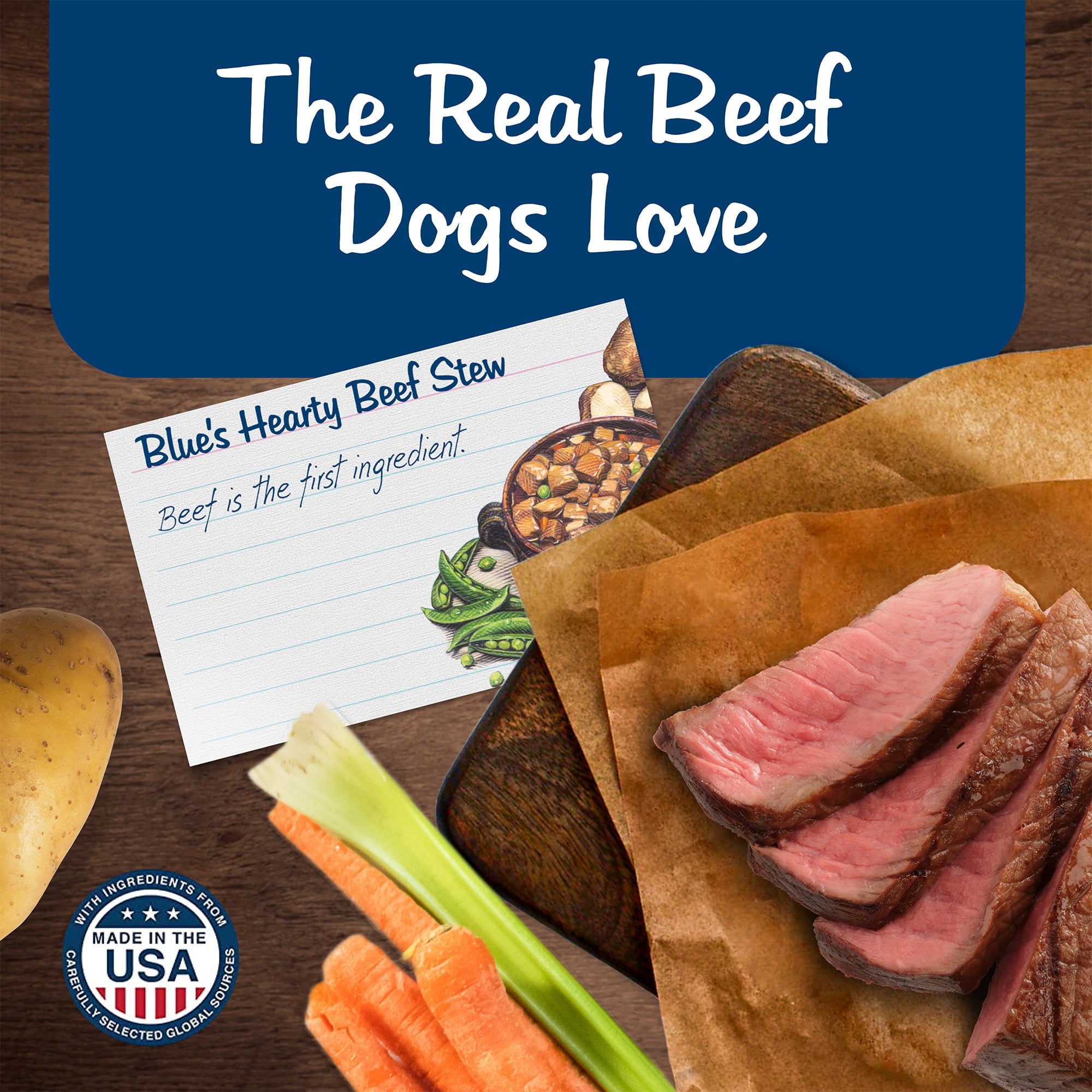 Blue Buffalo Blue's Stew Grain-Free Wet Dog Food, Hearty Beef Stew, 12.5-oz. Can