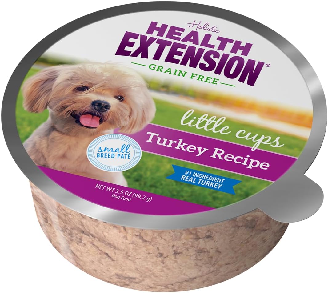 Health Extension Wet Dog Food Little Cups Small Breed Variety Box Chicken & Turkey Recipe (3.5 Oz) | All Life Stages | Added Vitamins & Minerals