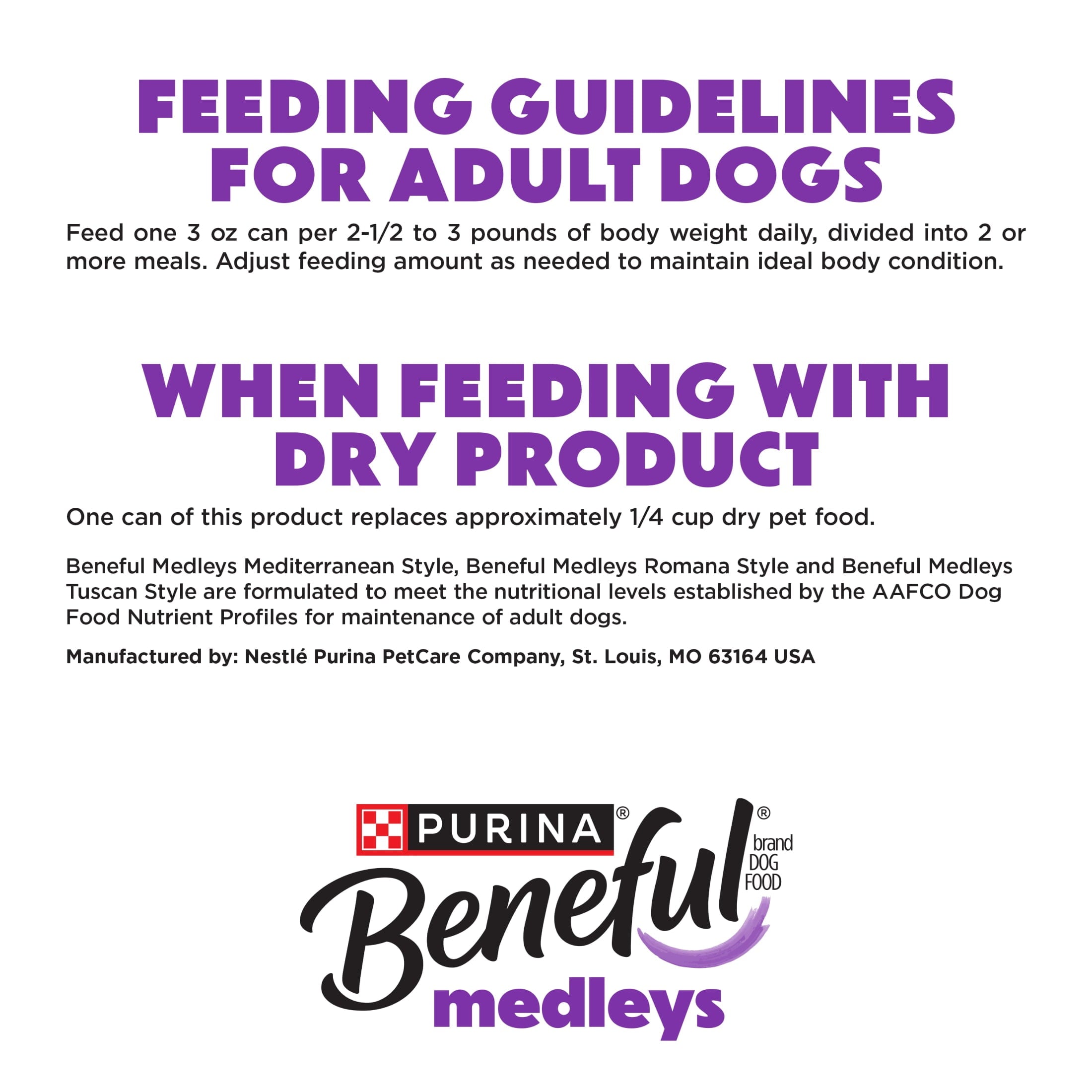 (4 pack) Purina Beneful Medleys Wet Dog Food Variety Pack with Tuscan, Romana, and Mediterranean Style Dog Food in Dog Gravy, 12 Pack