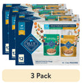 (3 pack) Blue Buffalo Delectables Natural Wet Dog Food Topper Variety Pack, Lamb & Turkey Dinner 3oz (12 Pack - 6 of Each Flavor)
