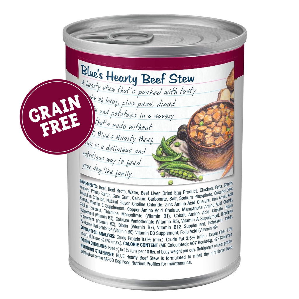 Blue Buffalo Blue's Stew Grain-Free Wet Dog Food, Hearty Beef Stew, 12.5-oz. Can