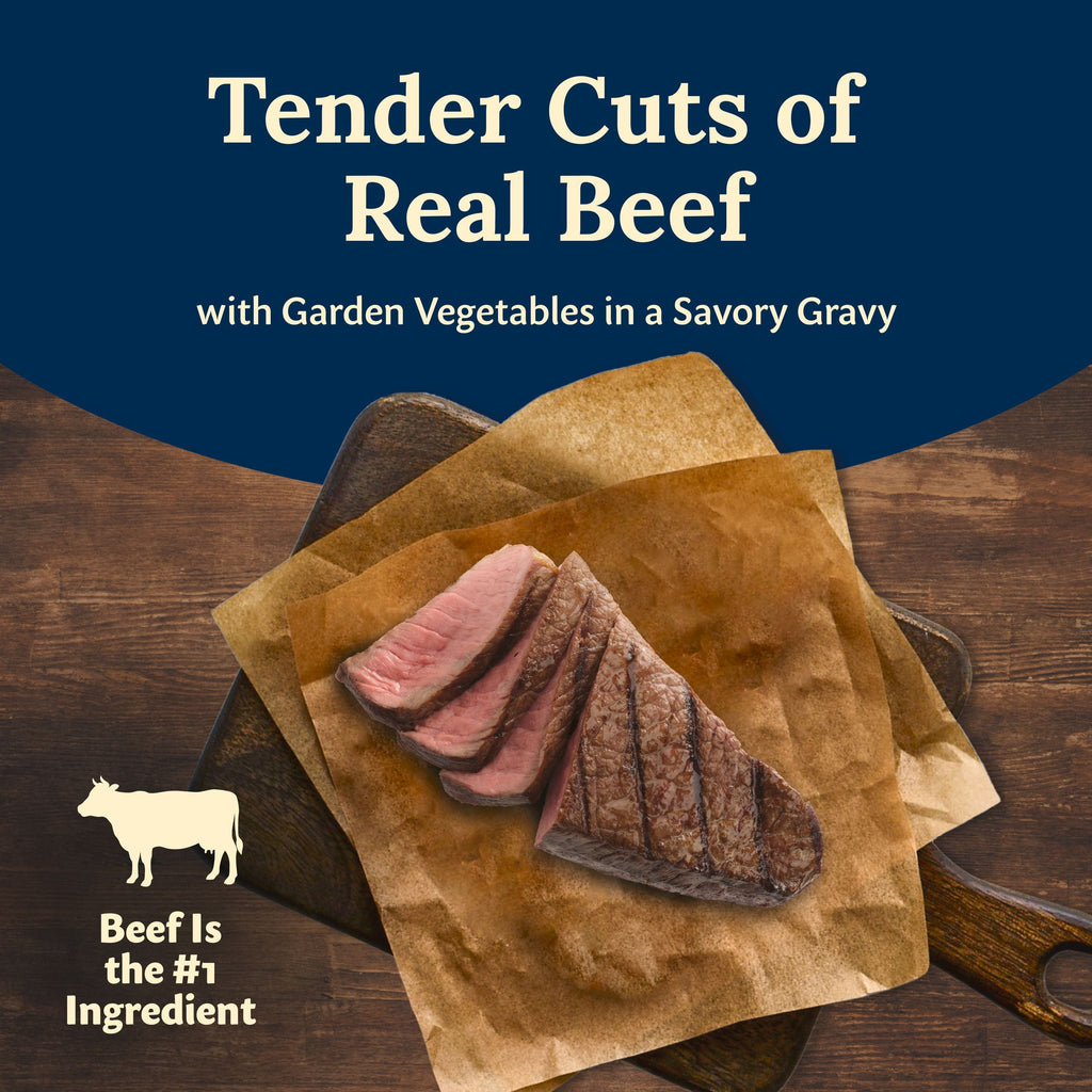 (3 pack) Blue Buffalo Delectables Natural Wet Dog Food Toppers, Hearty Beef, 3-oz Pouch