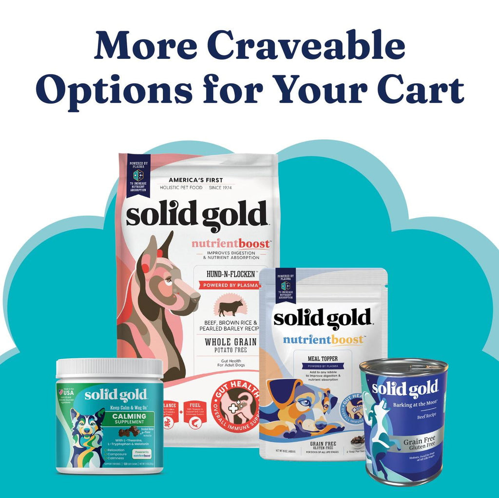 (2 pack) Solid Gold Bone Broth Meal Topper for Dogs, Grain-Free, Beef Flavor, 8 oz