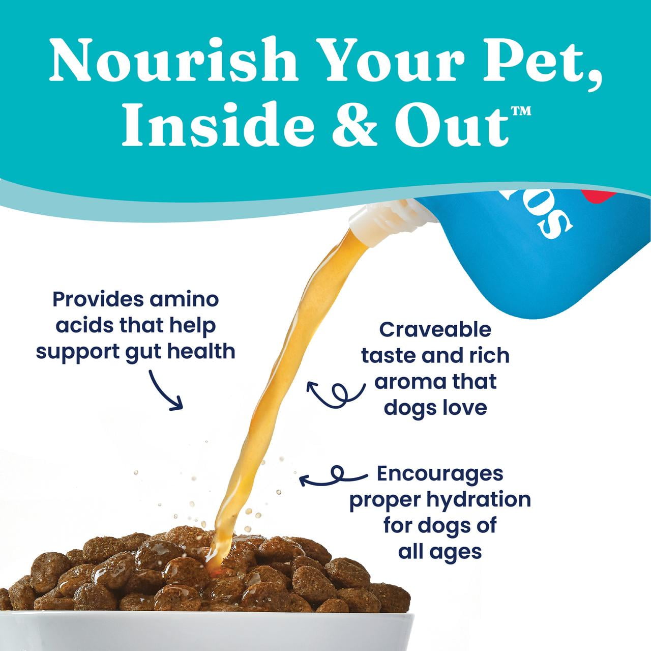 (2 pack) Solid Gold Bone Broth Meal Topper for Dogs, Grain-Free, Beef Flavor, 8 oz