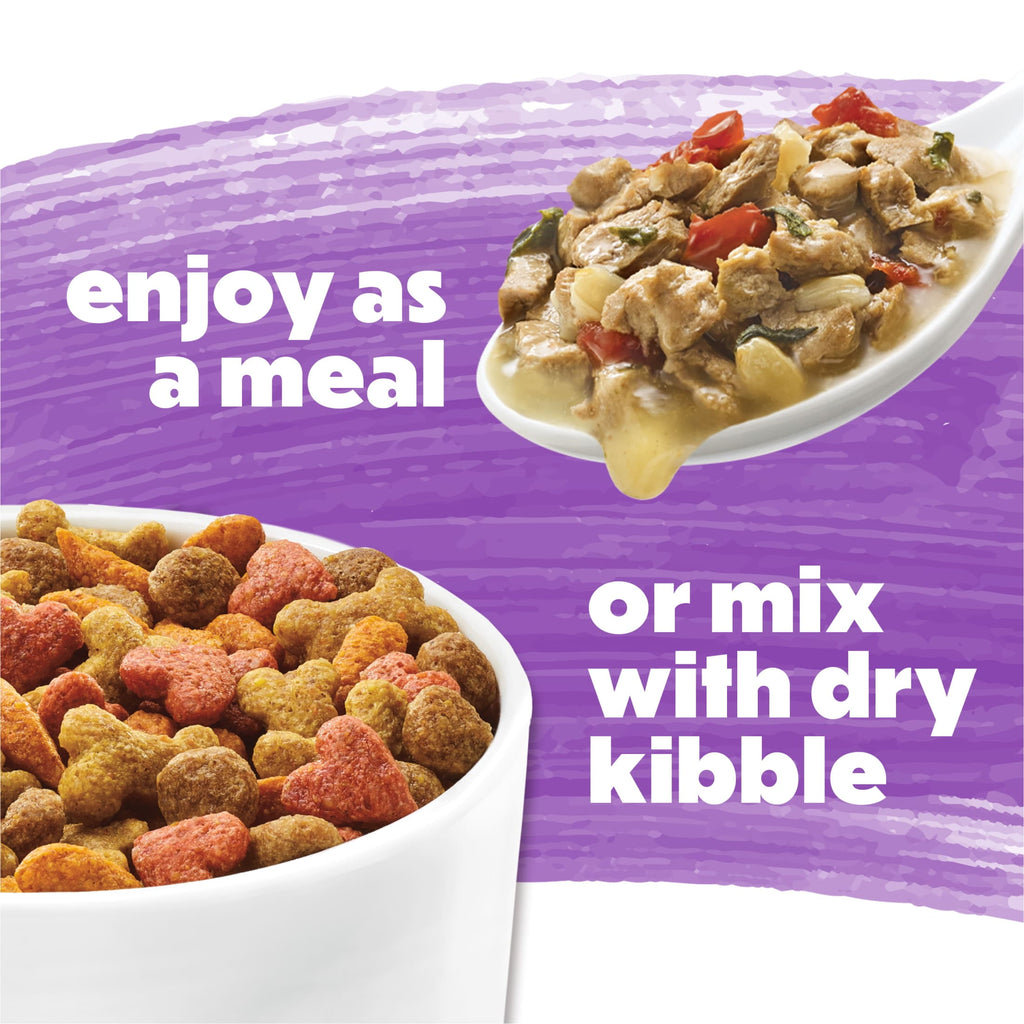 (4 pack) Purina Beneful Medleys Wet Dog Food Variety Pack with Tuscan, Romana, and Mediterranean Style Dog Food in Dog Gravy, 12 Pack