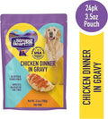 A Strong Heart Wet Dog Food Pouches, Chicken Dinner in Gravy, 3.5 oz Pouches (Pack of 24), Made in The USA with Real Chicken