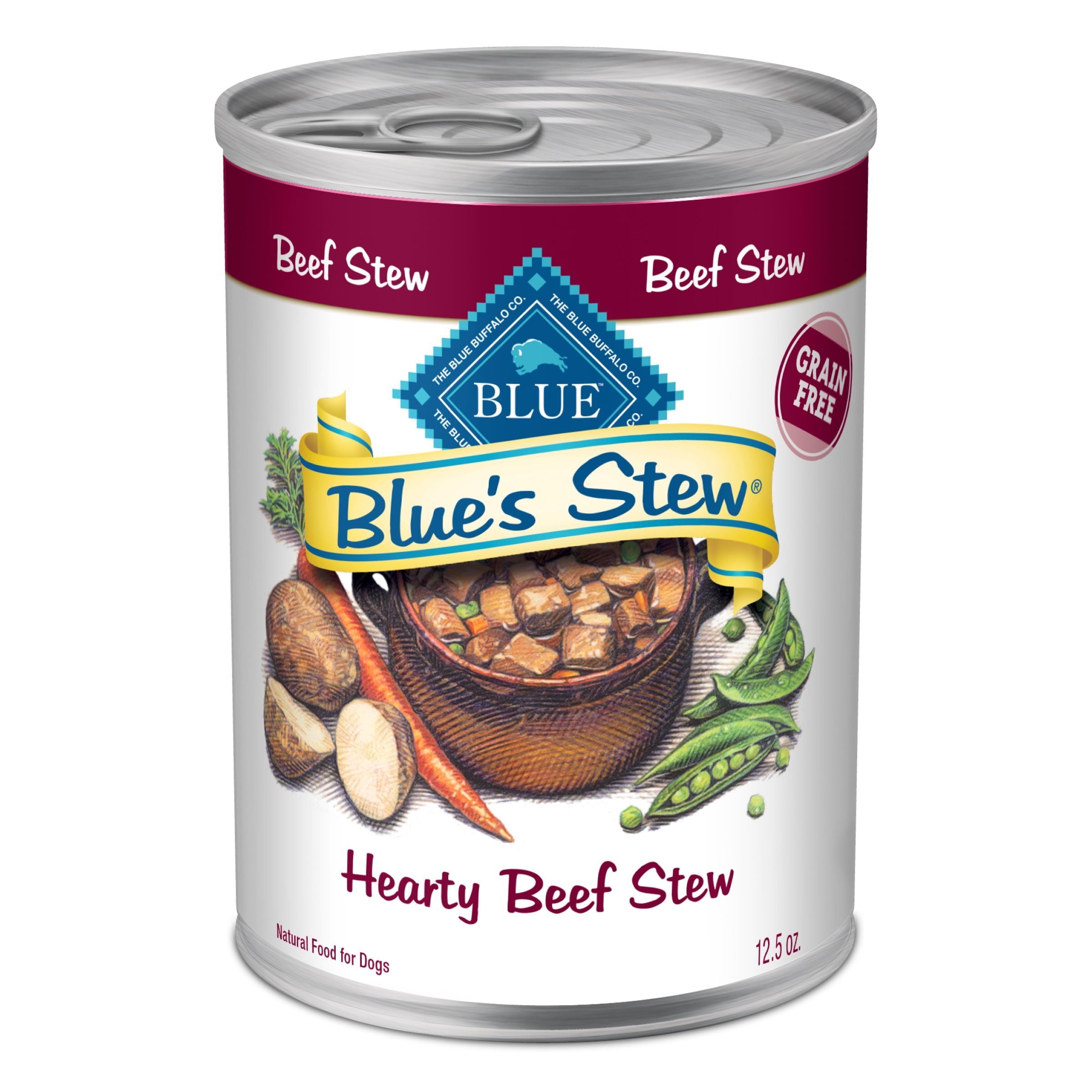 Blue Buffalo Blue's Stew Grain-Free Wet Dog Food, Hearty Beef Stew, 12.5-oz. Can