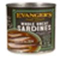 Evangers 077627201080 12 oz Hand Packed Whole Uncut Sardines Can Dog Food - 12 Count