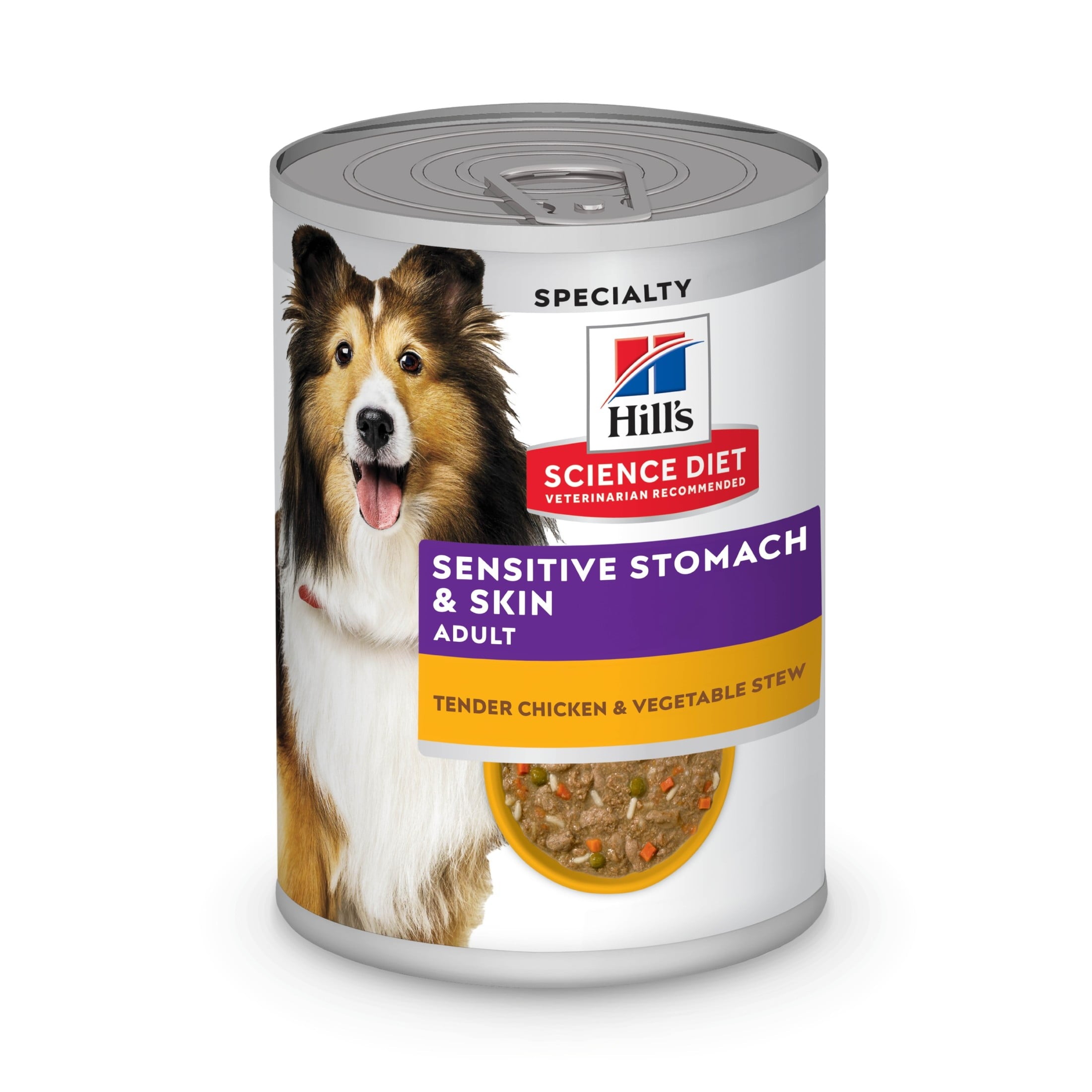 Hill's Science Diet Sensitive Stomach & Skin Tender Chicken Wet Dog Food, 12.5oz Can 12pk