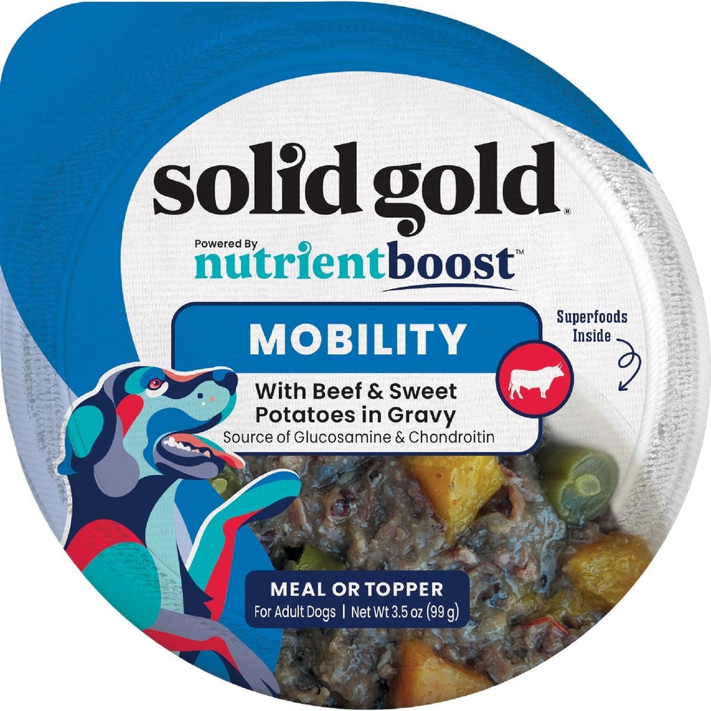 Solid Gold Mobility Wet Functional Cups, Beef & Vegetable 3.5oz, Pack of 6