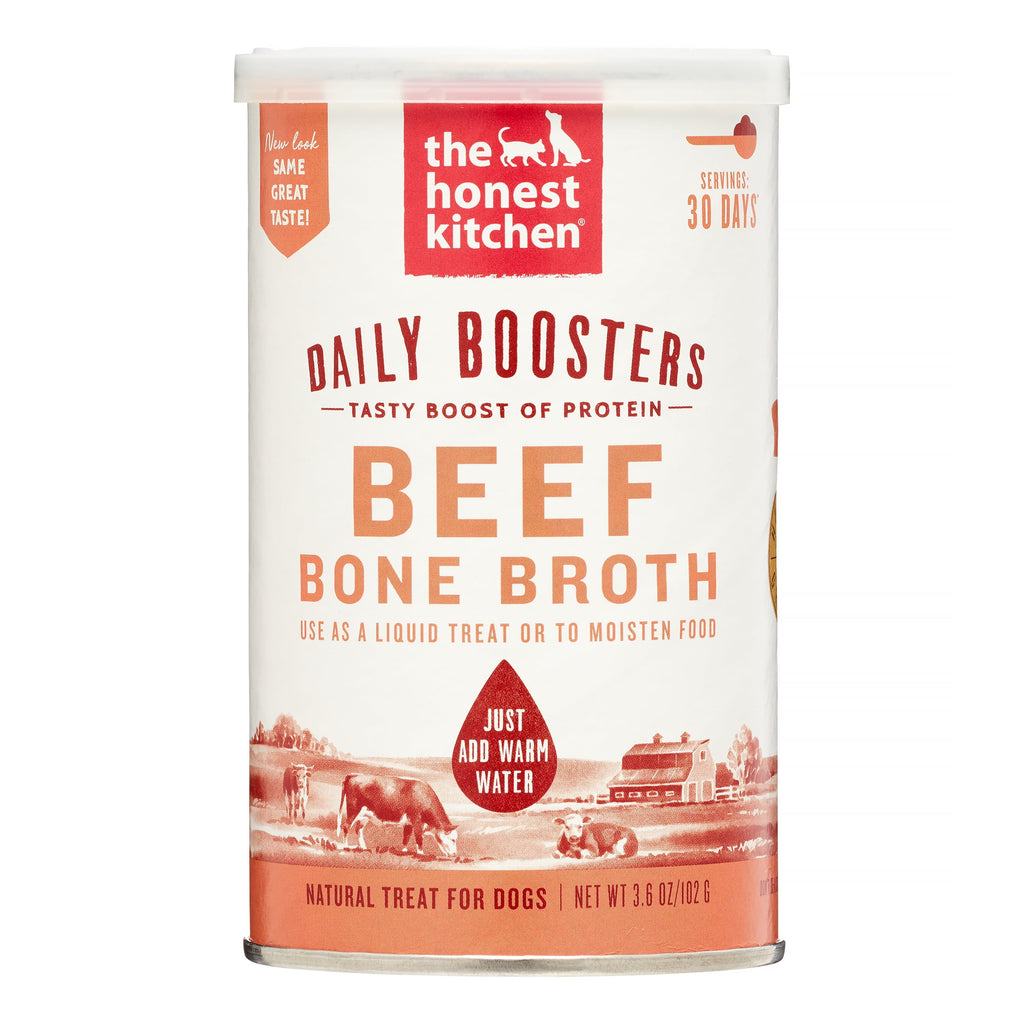The Honest Kitchen Daily Boosts: Instant Beef Bone Broth with Turmeric, 3.6 oz