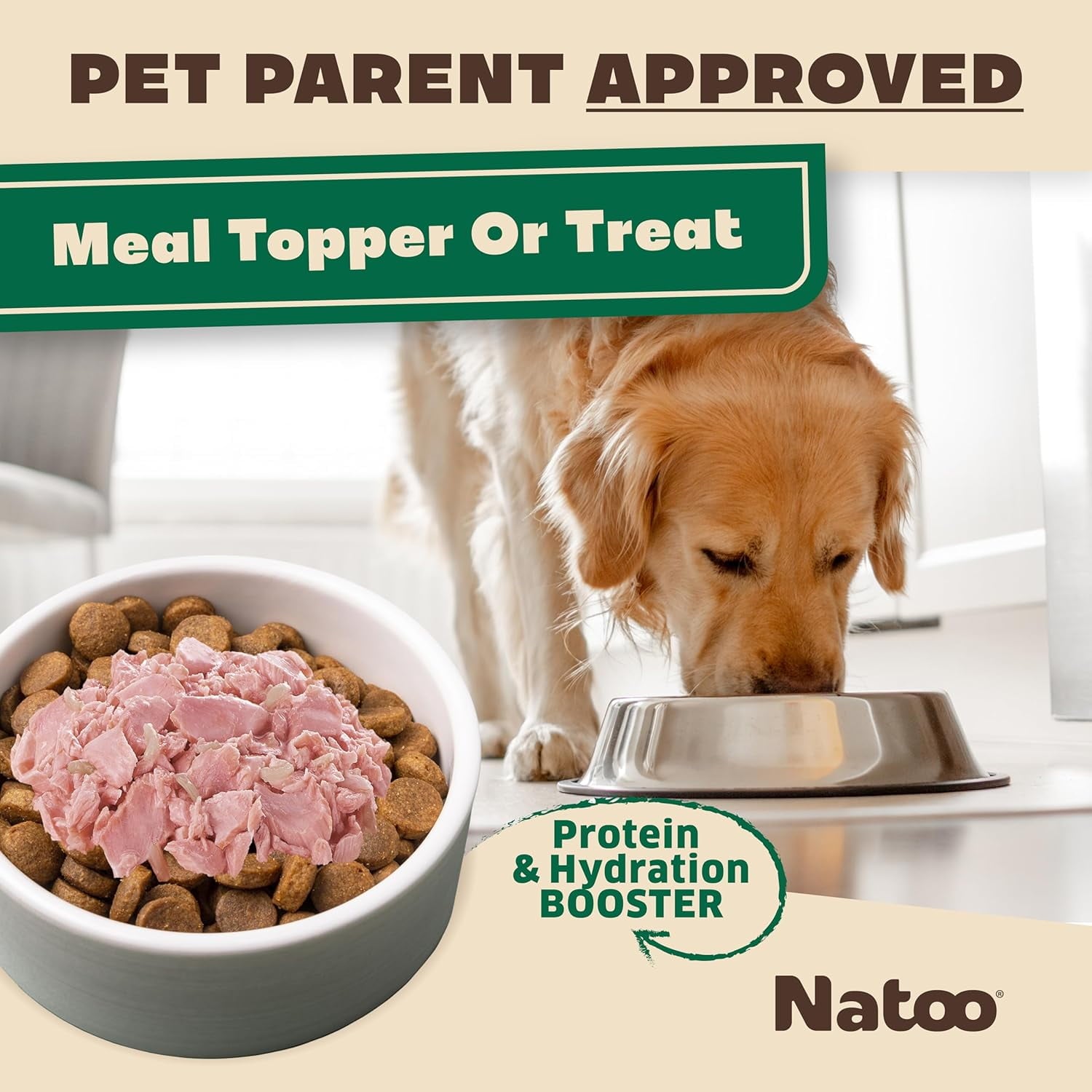 NATOO Dog Food Topper for Picky Eaters & Dog Treat (Salmon & Brown Rice), Wet Meal Enhancer for Adults & Puppies, Limited Ingredient, 3 oz (Case of 20)