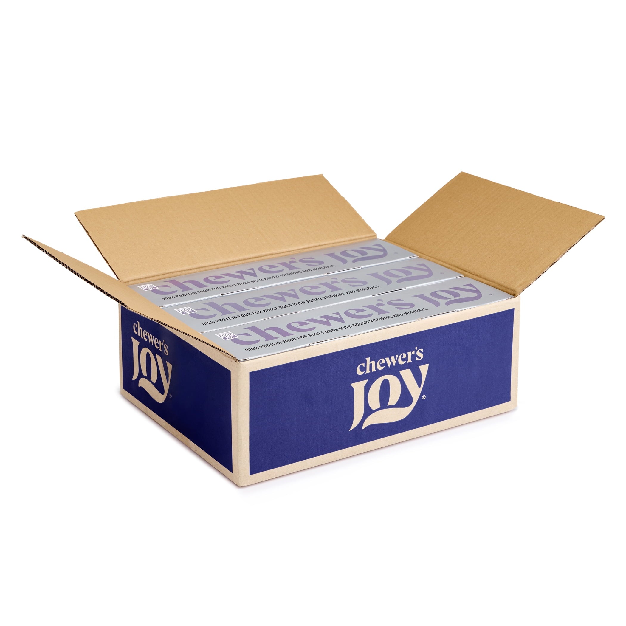 Chewer's Joy Variety Pack Paté Dinner for Dogs (12 Cans, 400g) – Beef & Chicken, Beef & Vegetables, Chicken & Salmon, Chicken & Rice – Natural Wet Dog Food, Complete & Balanced