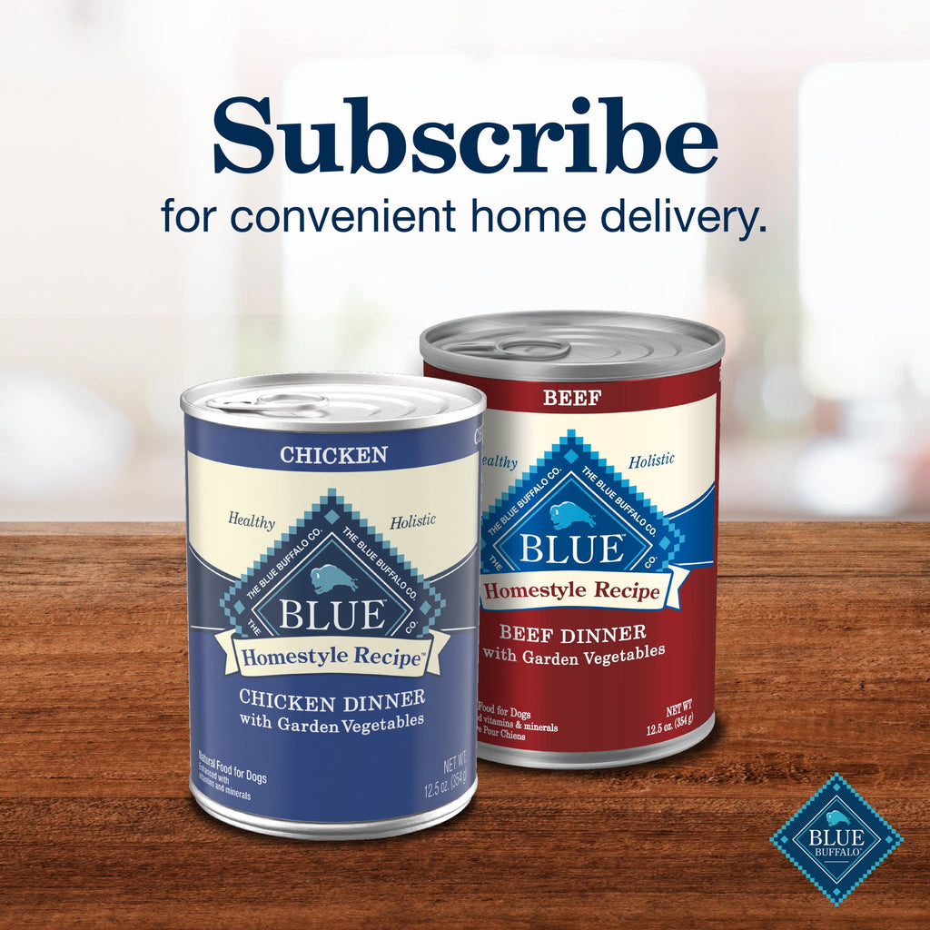 Blue Buffalo Homestyle Recipe Adult Wet Dog Food, Chicken and Beef, 12.5-oz. Can (6 Count)