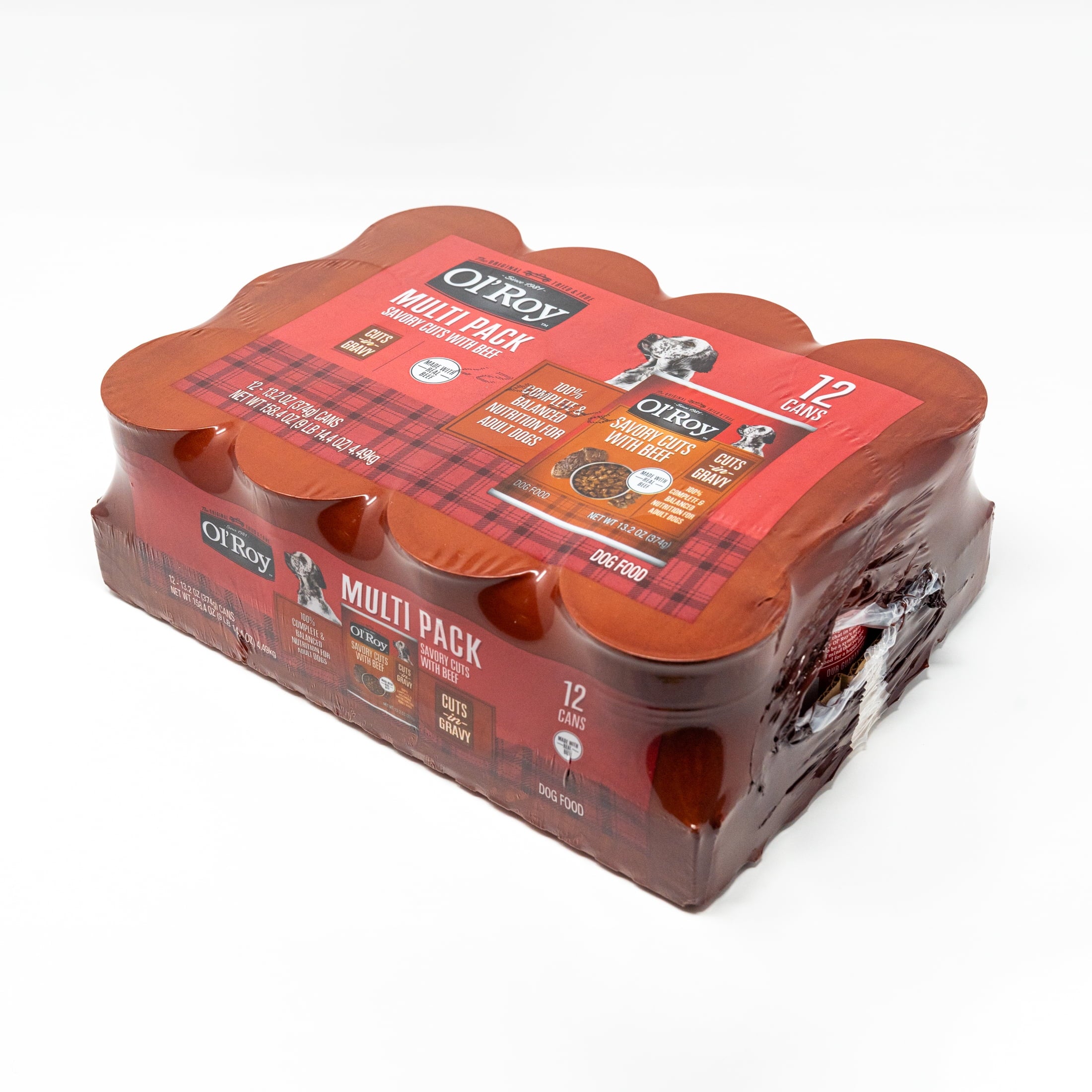 Ol' Roy Savory Cuts with Beef in Gravy Wet Dog Food, 13.2 oz Cans (12 Pack)