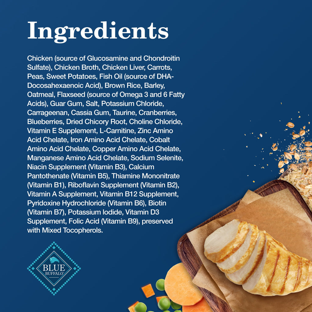 (6 pack) Blue Buffalo Homestyle Recipe Senior Wet Dog Food, Chicken Dinner, 12.5-oz. Can