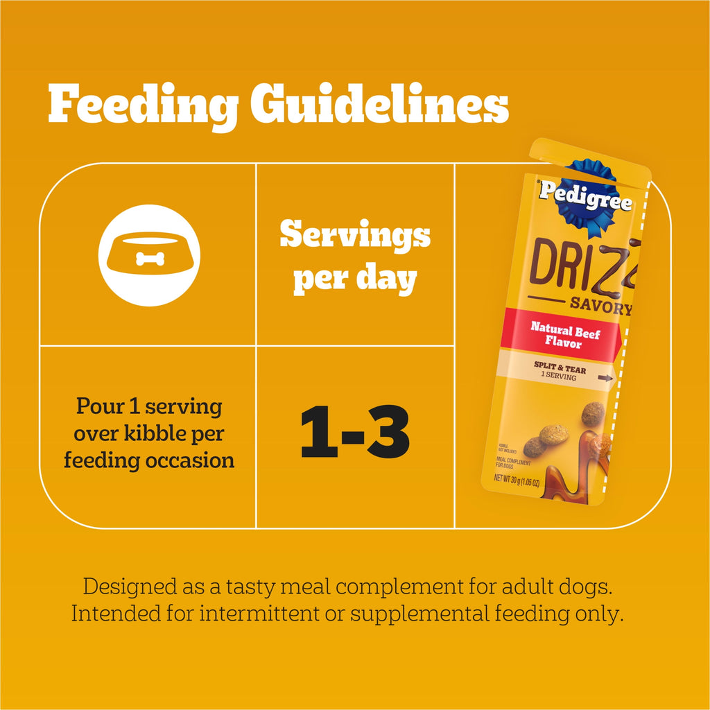 (4 pack) Pedigree Drizzlers Savory Sauce Multipack Wet Dog, 2.1 Oz Twin Pouches, 16-Pack
